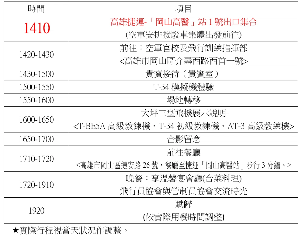 115/9/9空軍官校及飛訓部參訪暨飛行員VS管制員交流活動花絮
